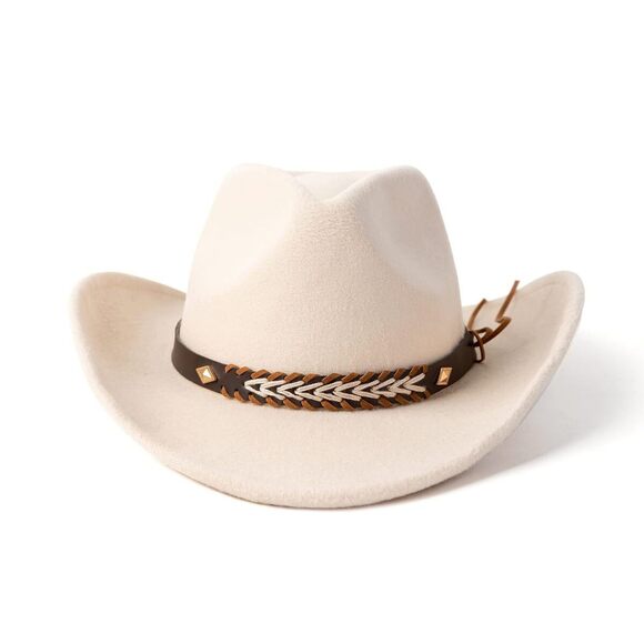 7843 Western Cowboy Hat For Men Women, Vintage Wide Brim Cowgirl main image 5